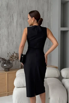 Костюм с платьем 2106 черный DilanaVIP