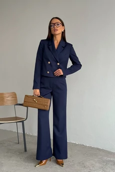 Костюм брючный 2122 синий DilanaVIP