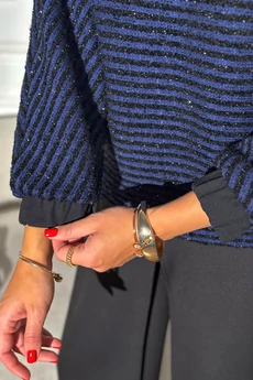 Костюм брючный 2124 черный + синий DilanaVIP