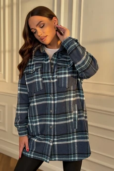 Рубашка 2127 голубая клетка DilanaVIP