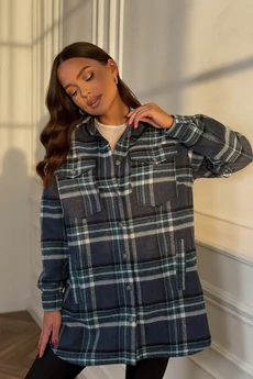 Рубашка 2127 голубая клетка DilanaVIP