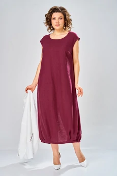 Костюм с платьем 2036 бордо Diamant