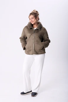 Дубленка 2121 олива Diamant