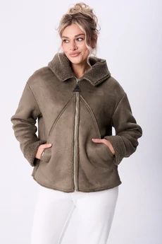Дубленка 2121 олива Diamant
