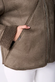 Дубленка 2121 олива Diamant