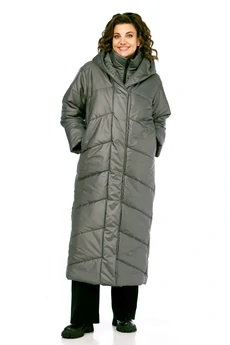 Пальто 2128 серый Diamant