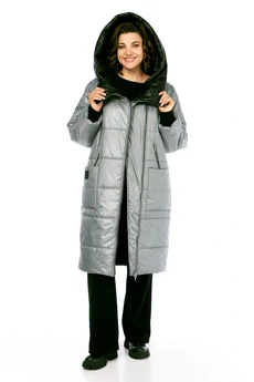 Пальто 2129 серый Diamant