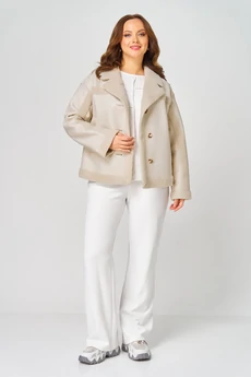 Дубленка 2138 бежевый Diamant