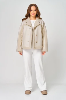 Дубленка 2138 бежевый Diamant