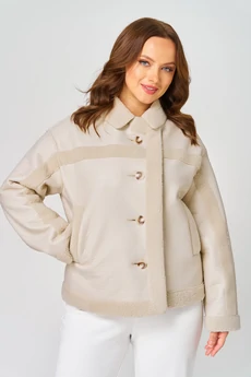 Дубленка 2138 бежевый Diamant