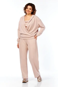 Костюм брючный 2144 пудра Diamant
