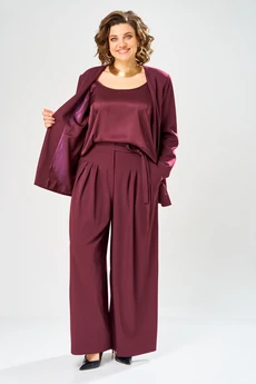 Костюм брючный 2149 бордо Diamant