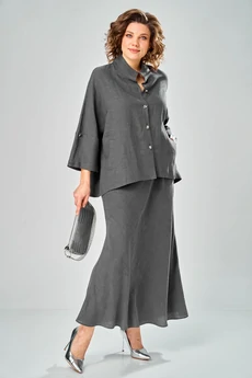 Костюм с юбкой 2152 графит Diamant