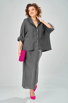 Костюм с юбкой 2152 графит Diamant