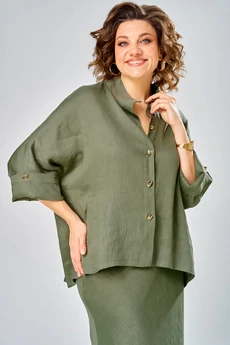 Костюм с юбкой 2152 олива Diamant