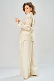Костюм брючный 2153 сливочное масло Diamant
