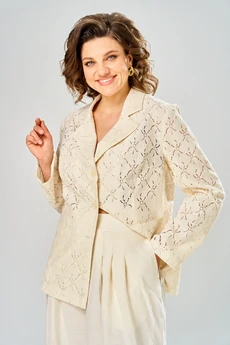 Костюм брючный 2153 сливочное масло Diamant