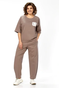 Костюм брючный 2156 капучино Diamant