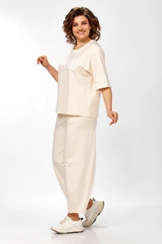 Костюм брючный 2156 сливочное масло Diamant