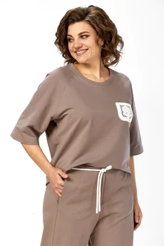 Костюм брючный 2156 капучино Diamant