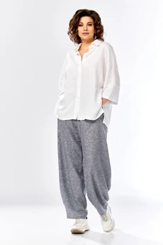 Костюм брючный 2157 джинс+белый Diamant