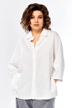 Костюм брючный 2157 джинс+белый Diamant