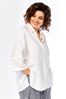 Костюм брючный 2157 джинс+белый Diamant