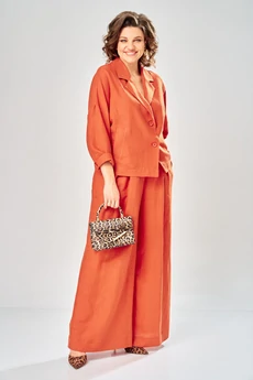 Костюм брючный 2158 оранжевый Diamant
