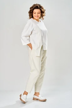 Костюм брючный 2160 молочный Diamant