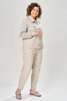 Костюм брючный 2161 бежевый Diamant