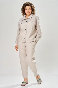 Костюм брючный 2161 бежевый Diamant