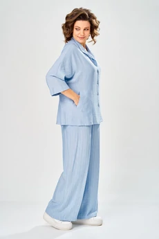 Костюм брючный 2162 голубой Diamant