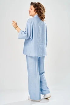 Костюм брючный 2162 голубой Diamant