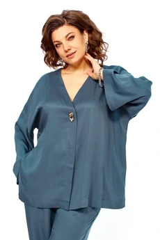 Костюм брючный 2164 морская волна Diamant