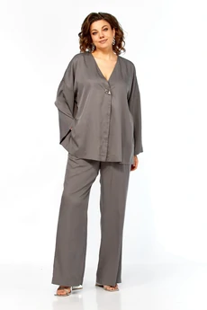 Костюм брючный 2164 серый Diamant