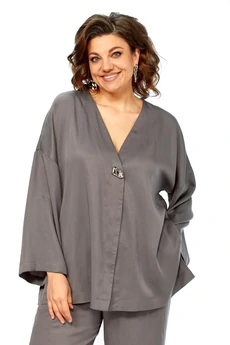 Костюм брючный 2164 серый Diamant