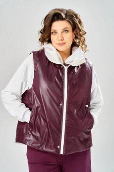 Костюм брючный 2165 бордо Diamant