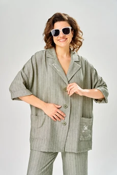 Костюм брючный 2167 олива Diamant