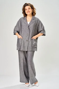 Костюм брючный 2167 серый Diamant