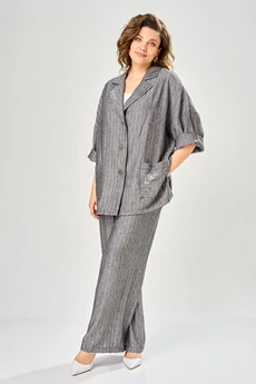 Костюм брючный 2167 серый Diamant