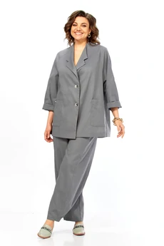 Костюм брючный 2168 серый Diamant