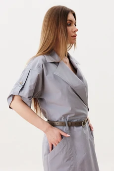 Платье 2176 серо-голубой Diamant