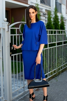 Костюм с юбкой 1600 василек Diva