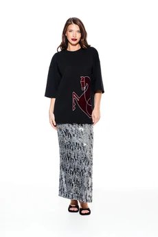 Юбка 2371 серый Elletto Life