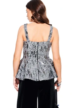 Блузка-топ 3931 серый Elletto Life