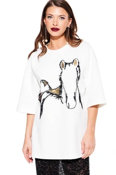 Футболка 3938 молочно-золотой Elletto Life