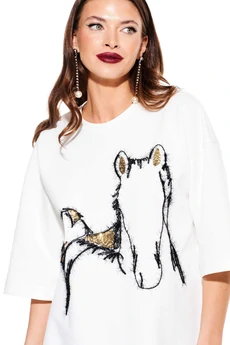 Футболка 3938 молочно-золотой Elletto Life