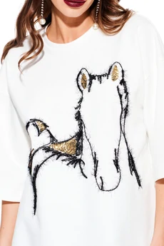 Футболка 3938 молочно-золотой Elletto Life