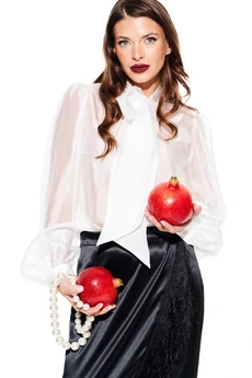 Блузка 3939 белый Elletto Life