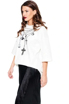 Джемпер 3940 молочный Elletto Life